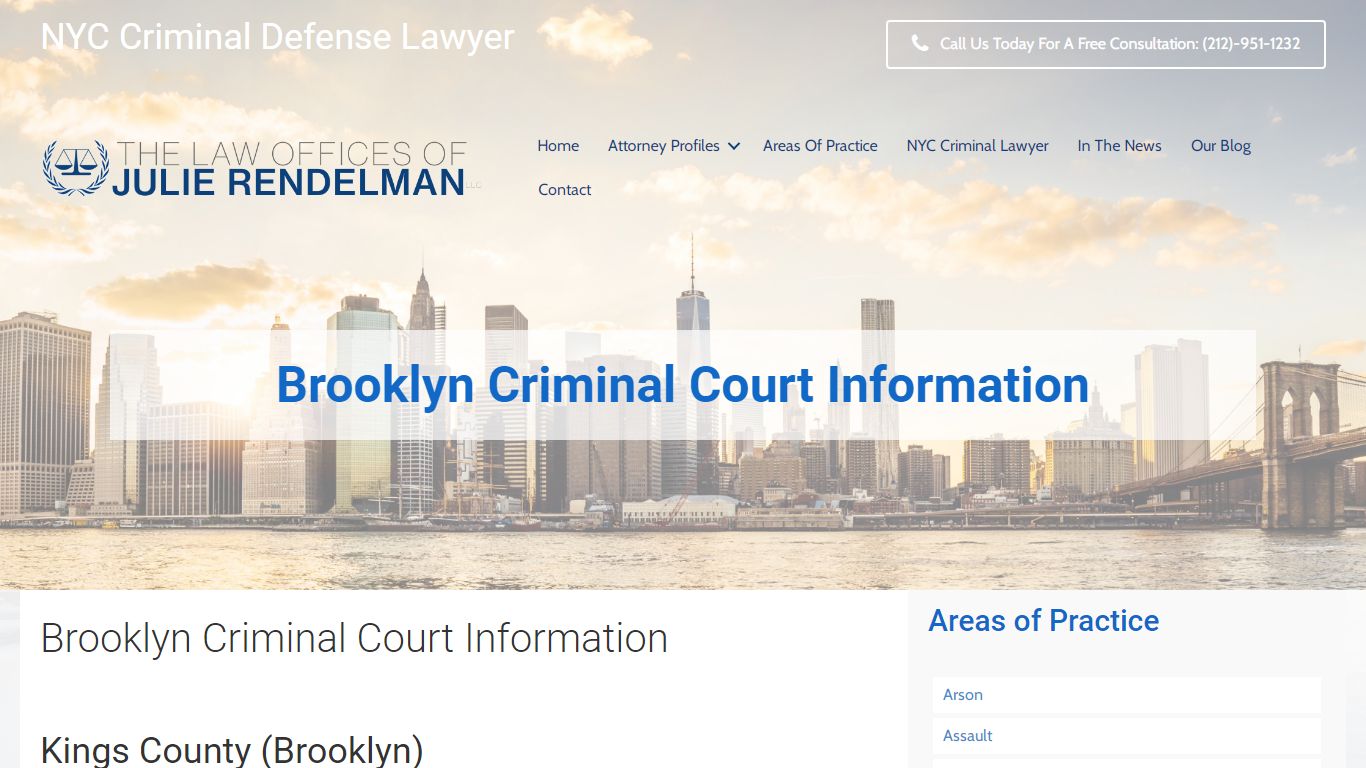 Brooklyn Criminal Court Information - Julie Rendelman