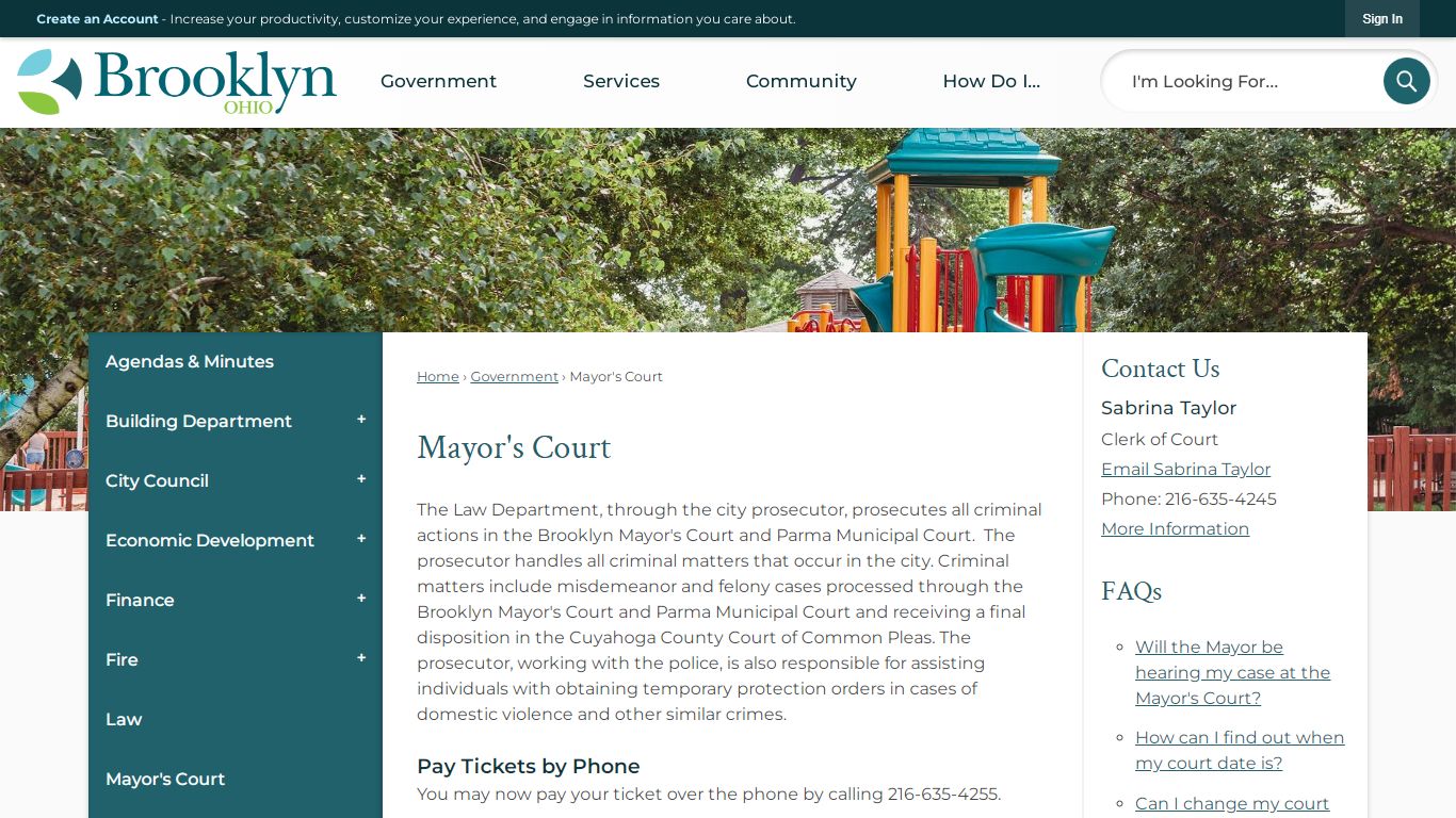 Mayor's Court | Brooklyn, OH