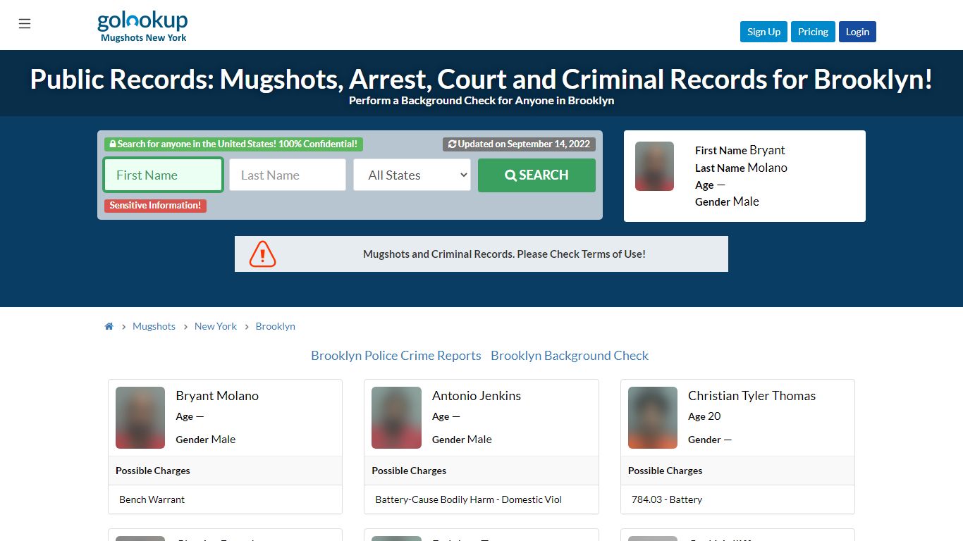 Mugshots Brooklyn, Arrest Records Brooklyn - GoLookUp